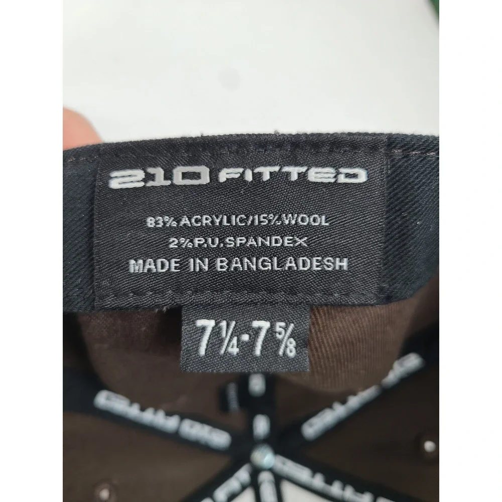 210 Fitted Las Vegas Raiders UPS Mashup Hat Brown Gold Flat Brim 7 1/4 - 7 5/8